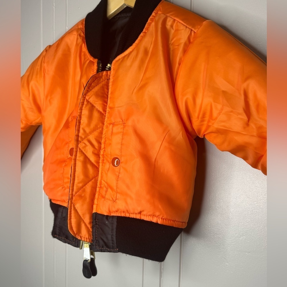 Kids Fighter Pilot Black Jacket-reversible - Picture 10 of 12